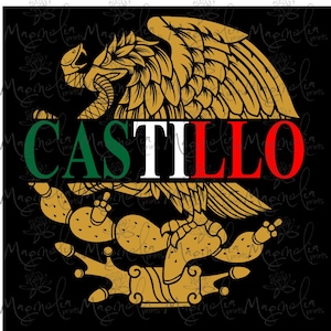 Aguila mexicana / Mexican eagle /  CASTILLO /  digital / design file download / png svg jpg eps  / Mexico escudo / escudo mexicano