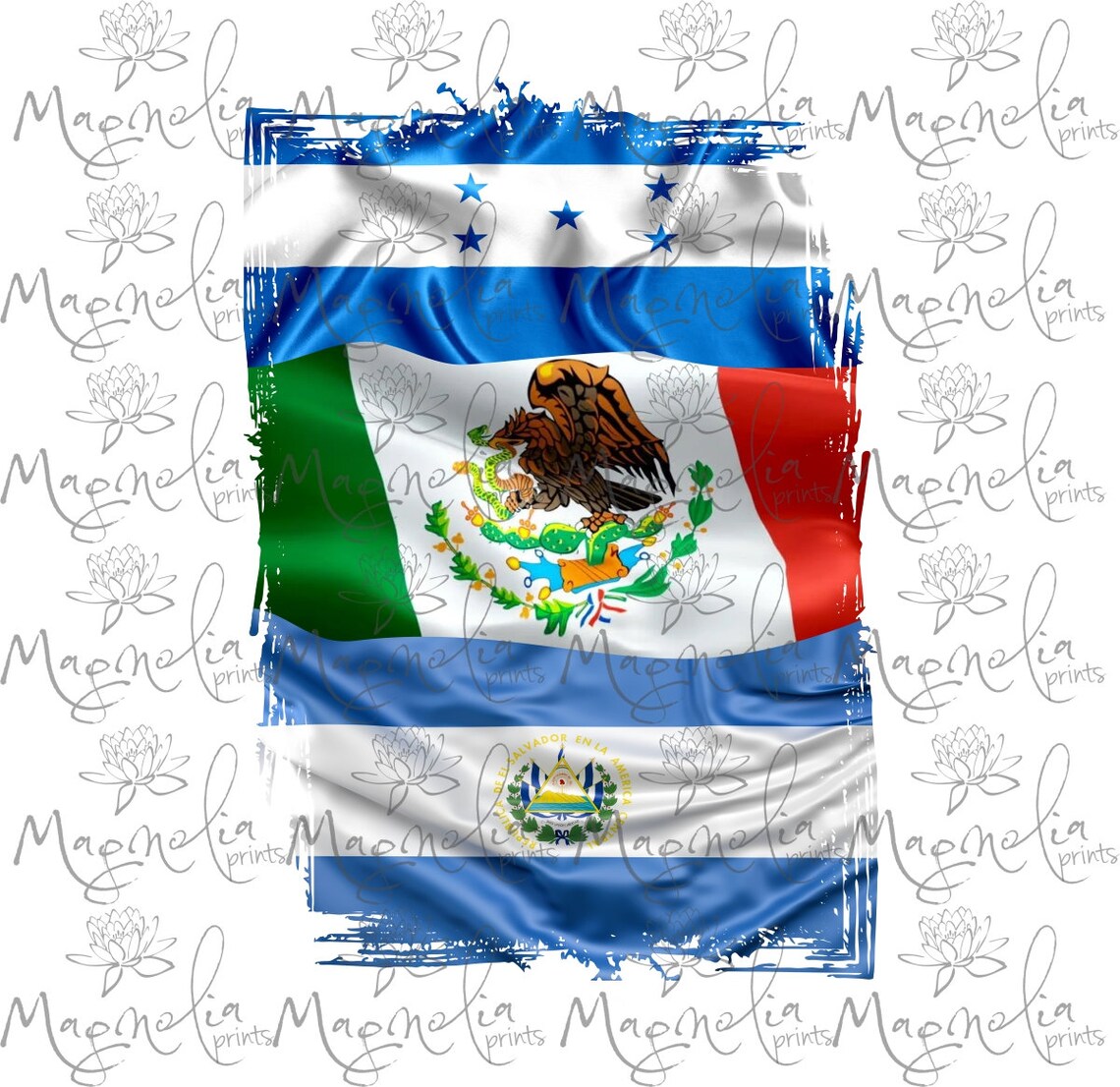 Honduras Mexico Salvador Flag / Digital / Design File Download Etsy