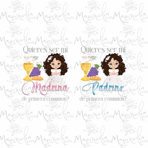 Quer ser minha madrina? padrinho? / proposta de batismo / propuesta bautizo / convite padrinos / padrinhos / batismo espanhol