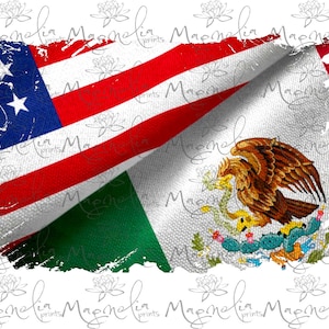Digital file/ USA and Mexican flag   /  digital / design file download PNG / printable art / sublimation