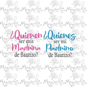 Quieres ser mi madrina ? padrino ? / 1st communion proposal / propuesta  comunion/ invitacion padrinos / godparents / spanish sacrament