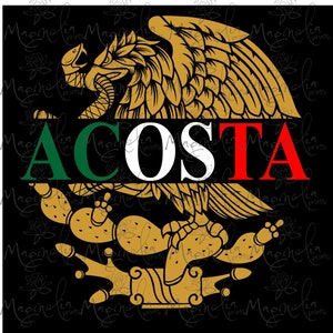 Aguila mexicana / Mexican eagle / Acosta / digital / design file download / png svg jpg eps / Mexico escudo / escudo mexicano