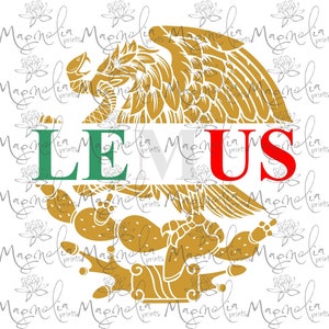 Aguila mexicana / Mexican eagle /  Gonzalez  /  digital / design file download / png svg jpg eps  / Mexico escudo / escudo mexicano