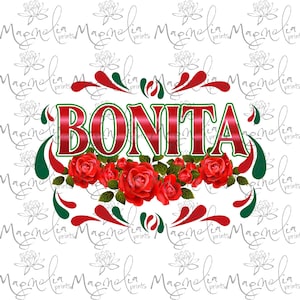 Digital file / BONITA mexican flag Spanish design  /  digital / design file download PNG / printable art