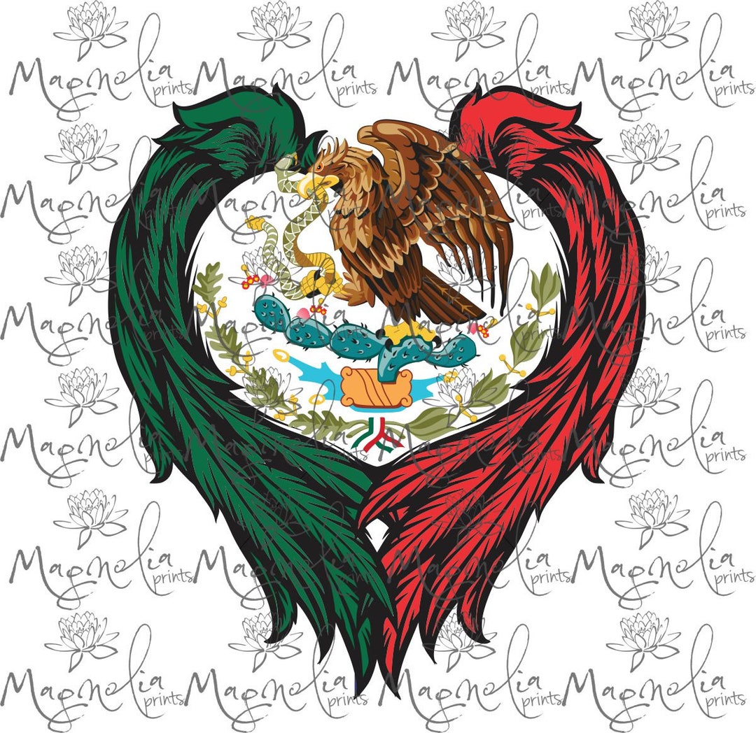 Digital File / Mexico Hearth With Wings Flag / Digital / Design File