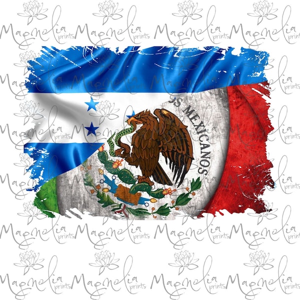 Honduras Mexico  flag   /  digital / design file download  PNG