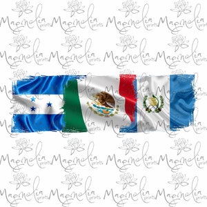 3 banderas Guatemala México Salvador bandera / digital / archivo de diseño descargar PNG