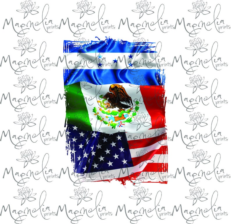 Honduras Mexico USA Flag / Digital / Design File Download PNG - Etsy