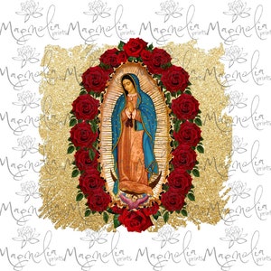 Arte digital / Girasol Virgen de Guadalupe / español / archivo imprimible / descargar archivo / PNG / gráfico / arte