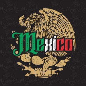 Aguila mexicana / Mexican eagle /  Martinez /  digital / design file download / png svg jpg pdf / Mexico escudo / escudo mexicano