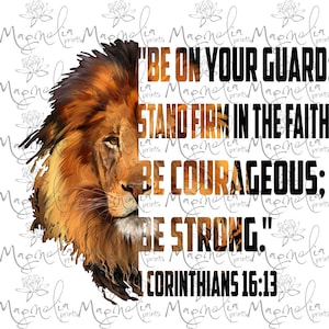 Digital art / Be on your own guard  /  printable / lion / dad quote / design file download SVG and PNG