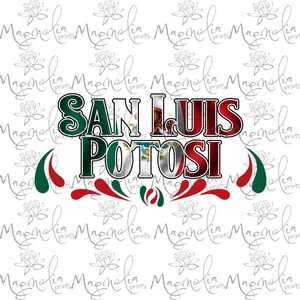 Digital file / San Luis Potosi mexican flag Spanish design  /  digital / design file download PNG / printable art