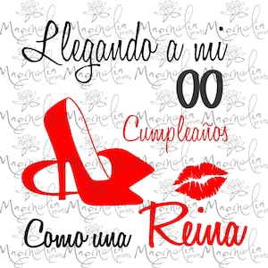 Digital file /  Llegando a mi cumpleaños / spanish  / printable file / download file / PNG SVG / decal / Birthday