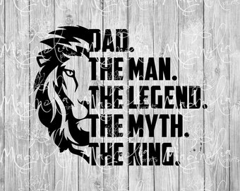 Digitale Datei / Papa der Mann die Legende der Mythos der König, / digital / Designdatei Download SVG und PNG