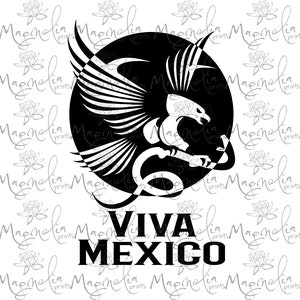 Viva Mexico mit Aguila / 2 Farben / spanisch / druckbare Datei / Download Datei / PNG SVG
