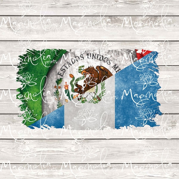 Mexico  Guatemala flag   /  digital / design file download  PNG