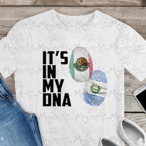 Digital File/ Its in My Dna / El Salvador Mexico Flag Finger - Etsy