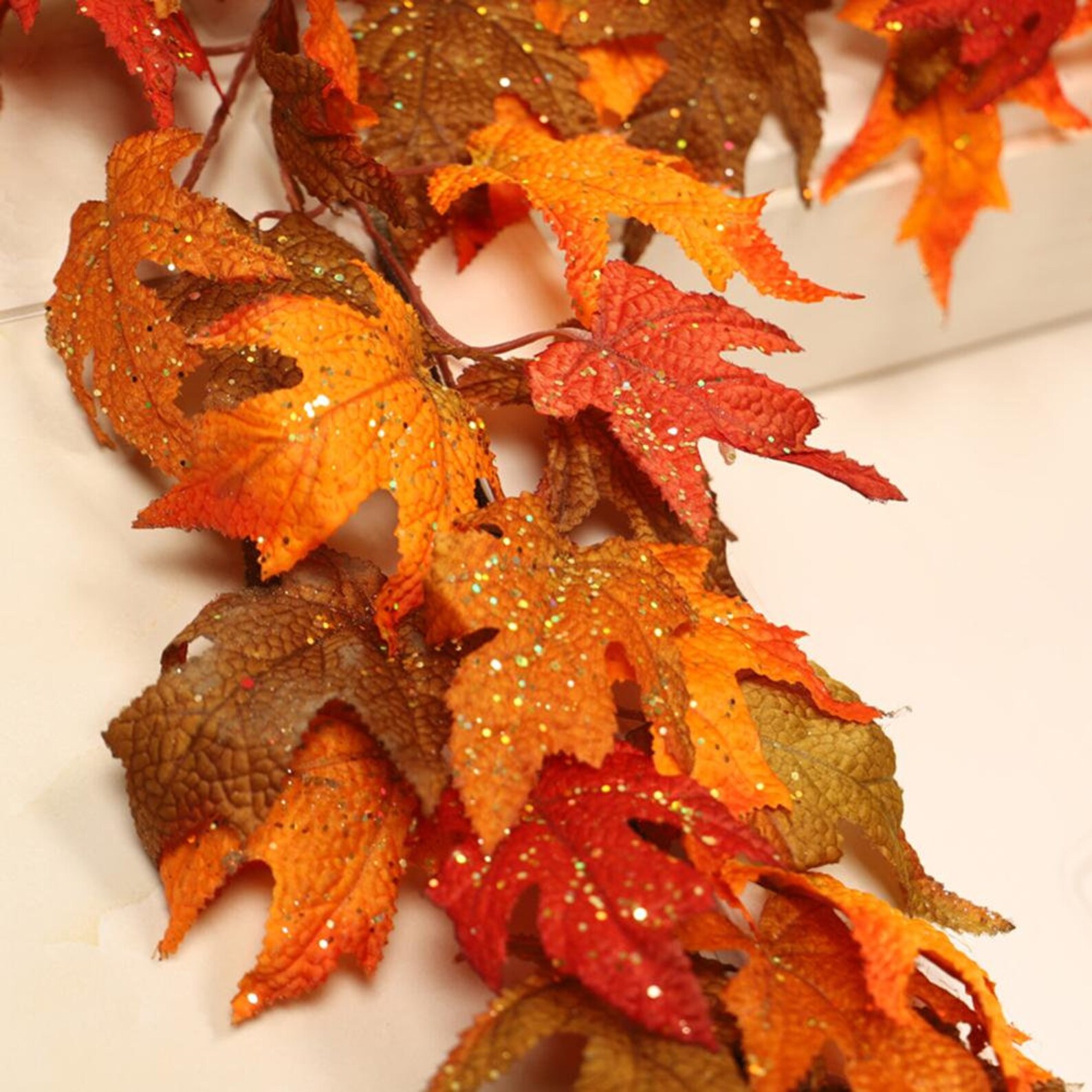 18m Artificial Autumn Garland Maple leaves Front Door Etsy