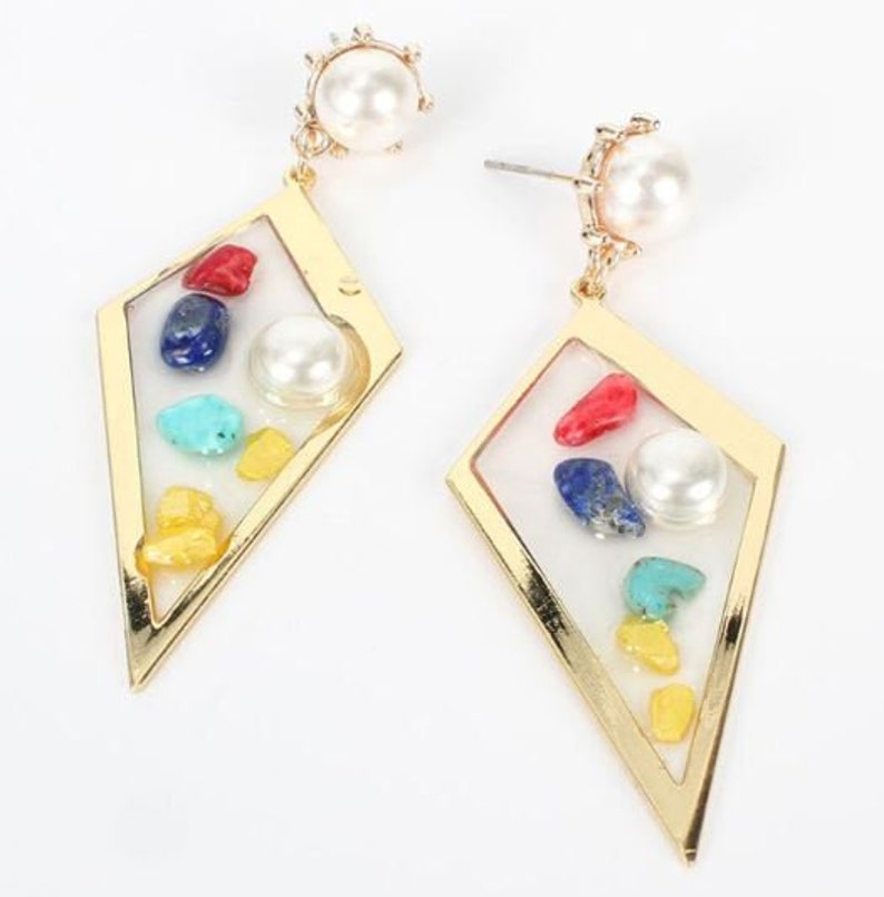Trendy Earrings From Resin Pearls Boho Ethno Vintage Earrings Wedding Stud Earrings Jewelry Spring Summer Gifts For Woman Bridesmaid #04139