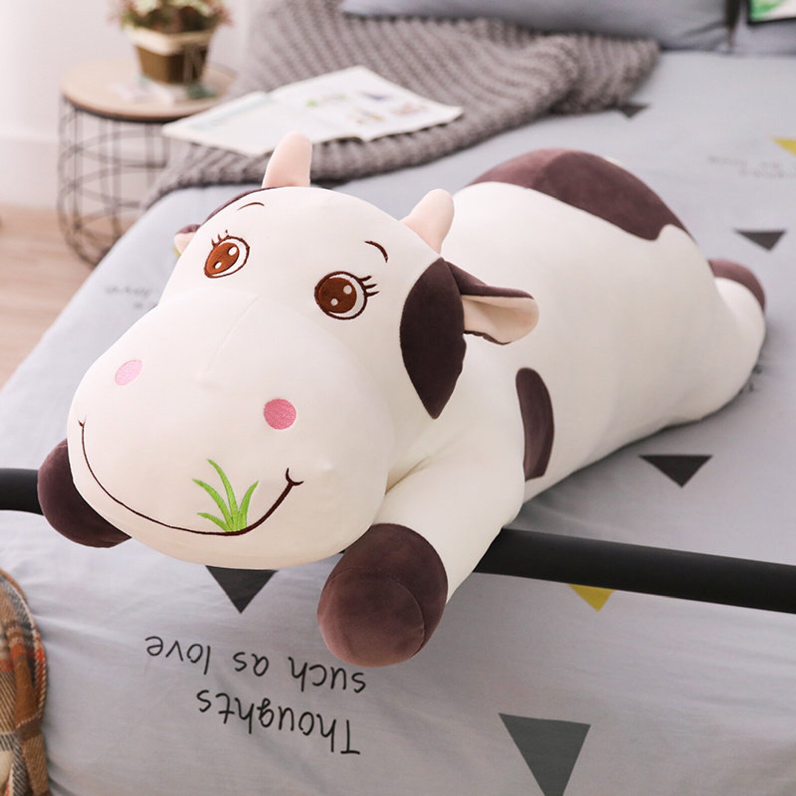 Cute Plush Cow Sleep pillow Toy For Bed Plush Stuffed Toys Etsy