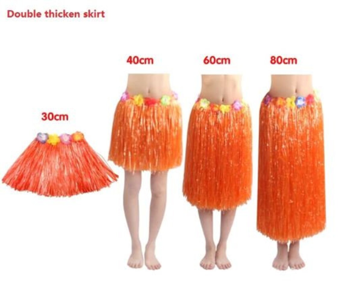 Hawaiian Skirt With a Flower Garland Beach Party Beach Etsy