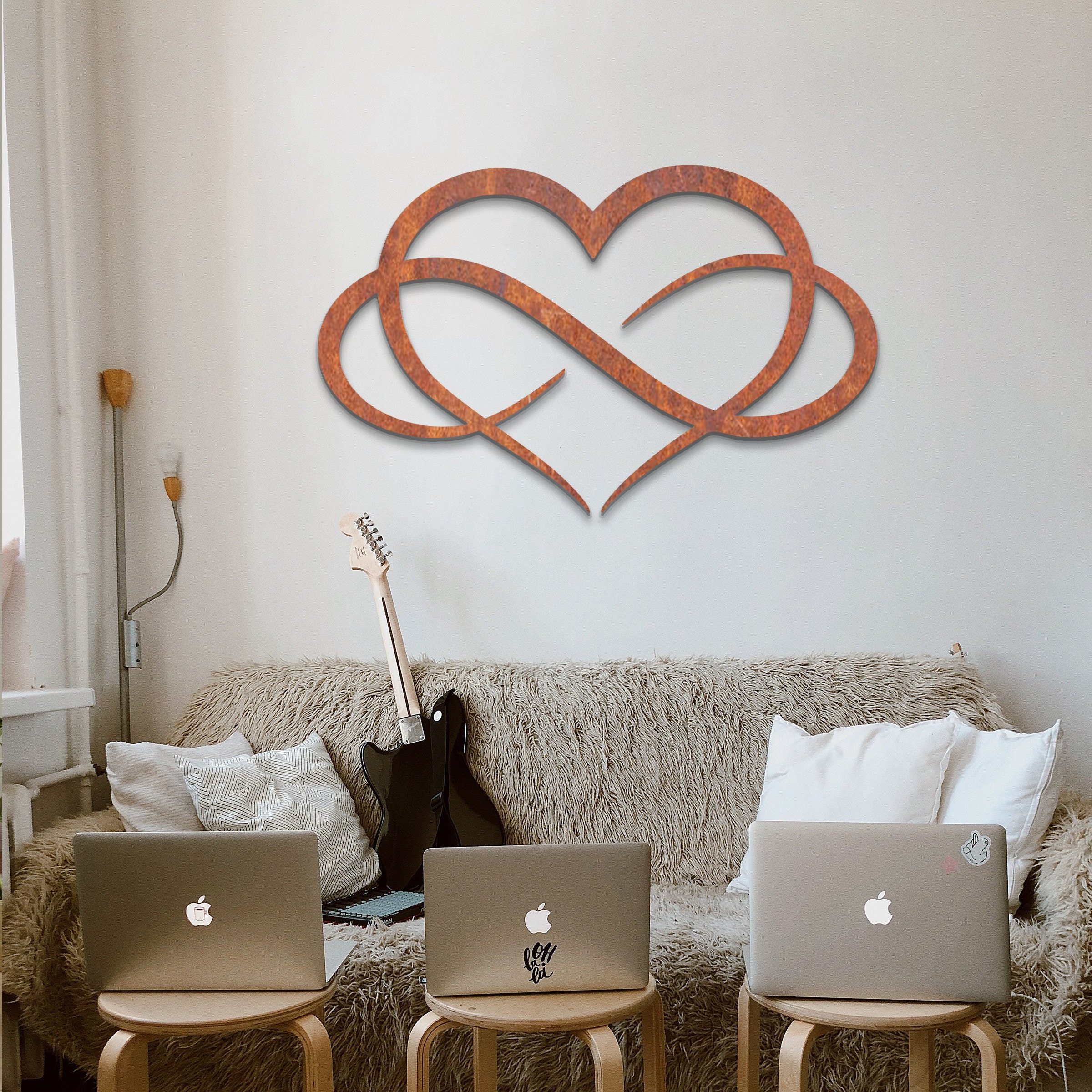 Infinity Heart Wall Art Decor Infinity Love Couples Art Home Etsy UK