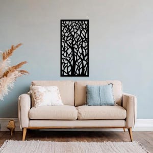Modern Beautiful Framed Metal Tree Branch Bush Metal Wall Art Hanging Decor Home Wall Decoration Unique Metal Design Wall Art Decoration
