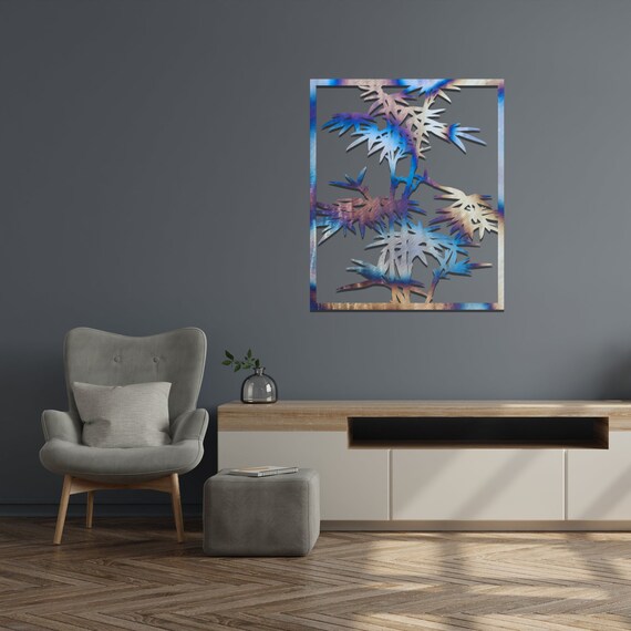 Bamboo Tree Decor Tree Wall Art Bamboo Artwork Tree Etsy