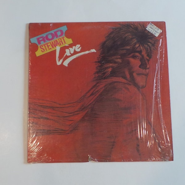 Rod Stewart 'Live!' on a stereo Mercury LP.