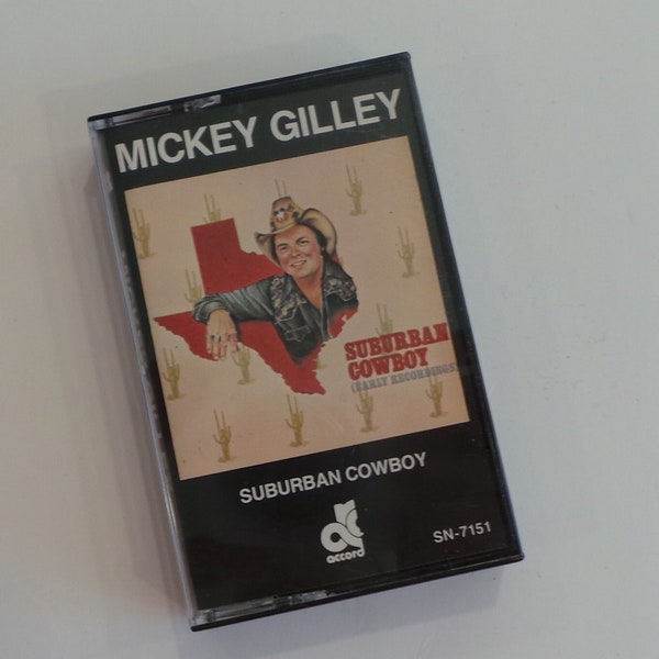 Mickey Gilley 'Suburban Cowboy' on an Accord audio cassette.