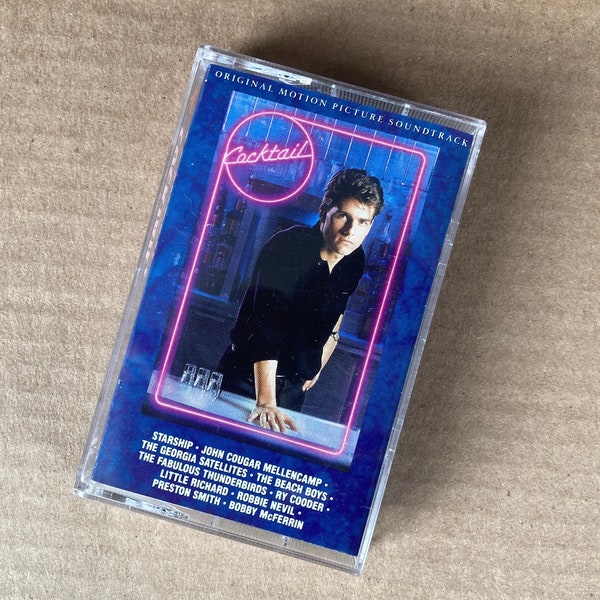 Beach Boys, Fabulous, Thunderbirds, et. al. ‘COCKTAIL’ original motion picture soundtrack on an Elektra audio cassette.