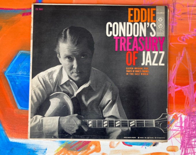 Eddie Condon + All-Stars 'Eddie Condon's Treasury of Jazz' en un LP mono de Columbia.