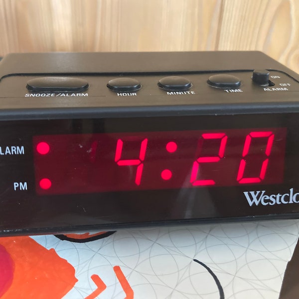 Westclox™ snooze-bustin’ battery back-up capable buzzing alarm clock.