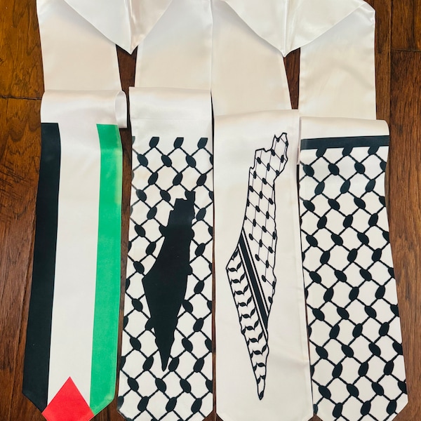 Customized Palestine Graduation Stole