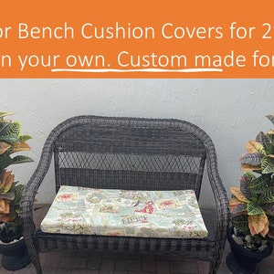 Slipcover Outdoor Cushion for Bench Etsy
