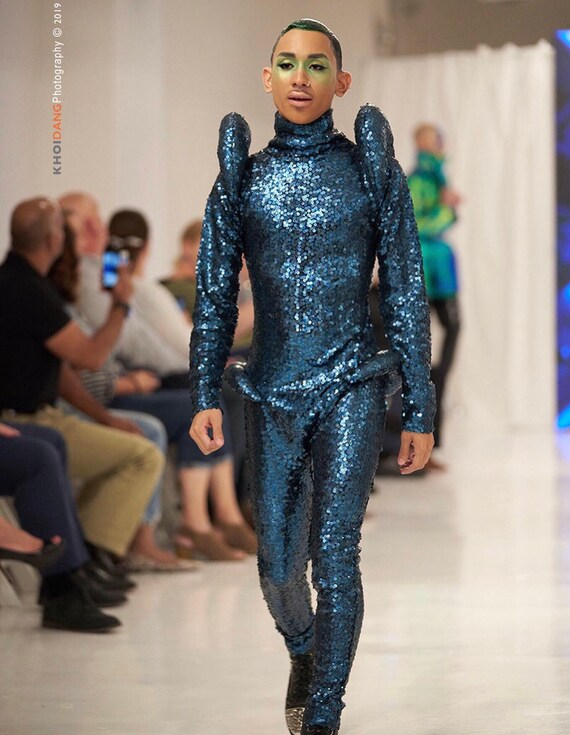 full body sequin jumpsuit