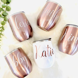 Personalized Wine Tumbler, Bridesmaid Gift, Bridesmaid Proposal, Personalized Wine Glasses, Custom Wine Glasses, Custom Wine Tumbler