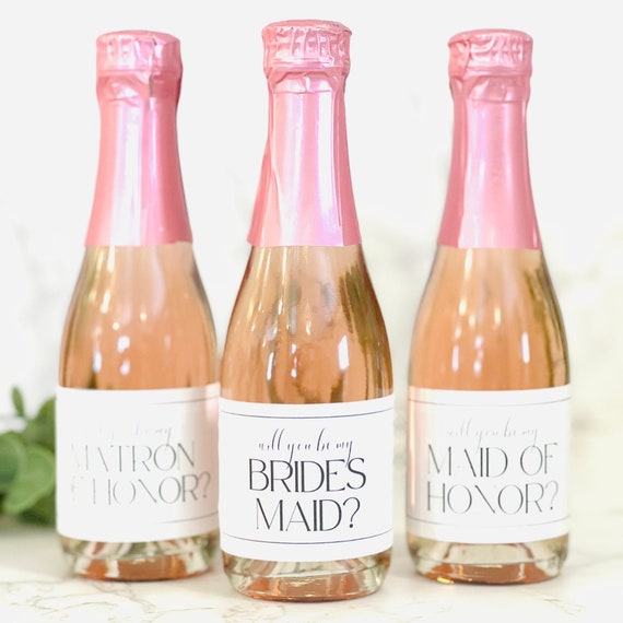 Bridesmaid Proposal Wine Label/Maid of Honor Wine Label/Will you be my Bridesmaid/Bridesmaid Gift/Custom Champagne Label/Wine Bottle Label