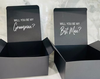 Personalized Name Groomsmen Box, Best Man Empty Gift Box for Groomsmen Proposal, Groomsmen Favors, Best Man Box, Groomsman Gift Box