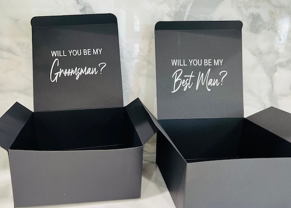 Personalized Name Groomsmen Box, Best Man Empty Gift Box for Groomsmen Proposal, Groomsmen Favors, Best Man Box, Groomsman Gift Box