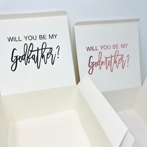 Godfather Godmother Gift Box, Godfather Godmother Proposal Box, Will You Be My Godmother Godfather, Empty Personalized Gift Box