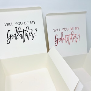 Patin Patin Geschenkbox, Patin Patin Vorschlag Box, werden Sie meine Patin Patin sein, leere personalisierte Geschenkbox