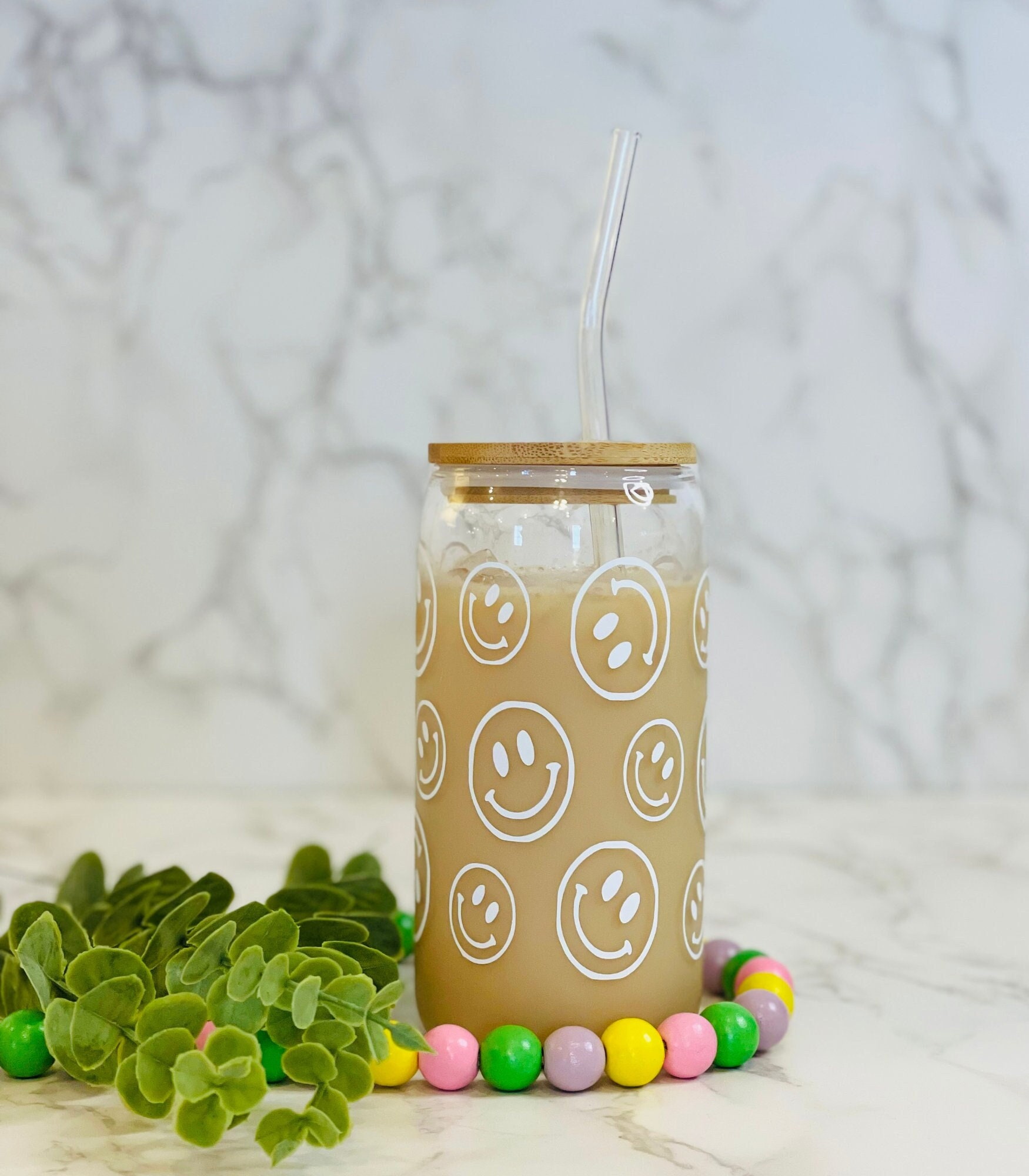 PASTEL HAPPY FACE TUMBLER CUP WITH DRINKING STRAW – Gi Gi's Boutique