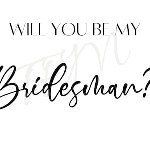 Téléchargement de proposition de bridesman, téléchargement de carte de demoiselle d’honneur, proposition de fête de mariage, serez-vous mon téléchargement de bricolage, Groomsman DIY, Maid of Honor