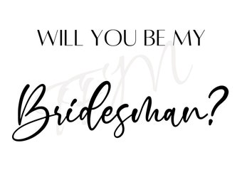 Bridesman Proposal Download, Bridesmaid Card Download, Wedding Party Proposal, Will You Be My DIY Download, Groomsman DIY, Maid of Honor