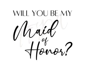 Maid of Honor Proposal Download, Bridesmaid Card Download, Wedding Party Proposal, Will You Be My DIY Download, Groomsman DIY, Bridesmaid