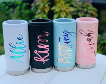 Seltzer can holder Bridesmaid Gift Personalized Skinny Can Cooler Stainless Steel Insulated Cooler Seltzer can holder Bridesmaid Gift Personalized Skinny Can Cooler Stainless Steel Insulated Cooler