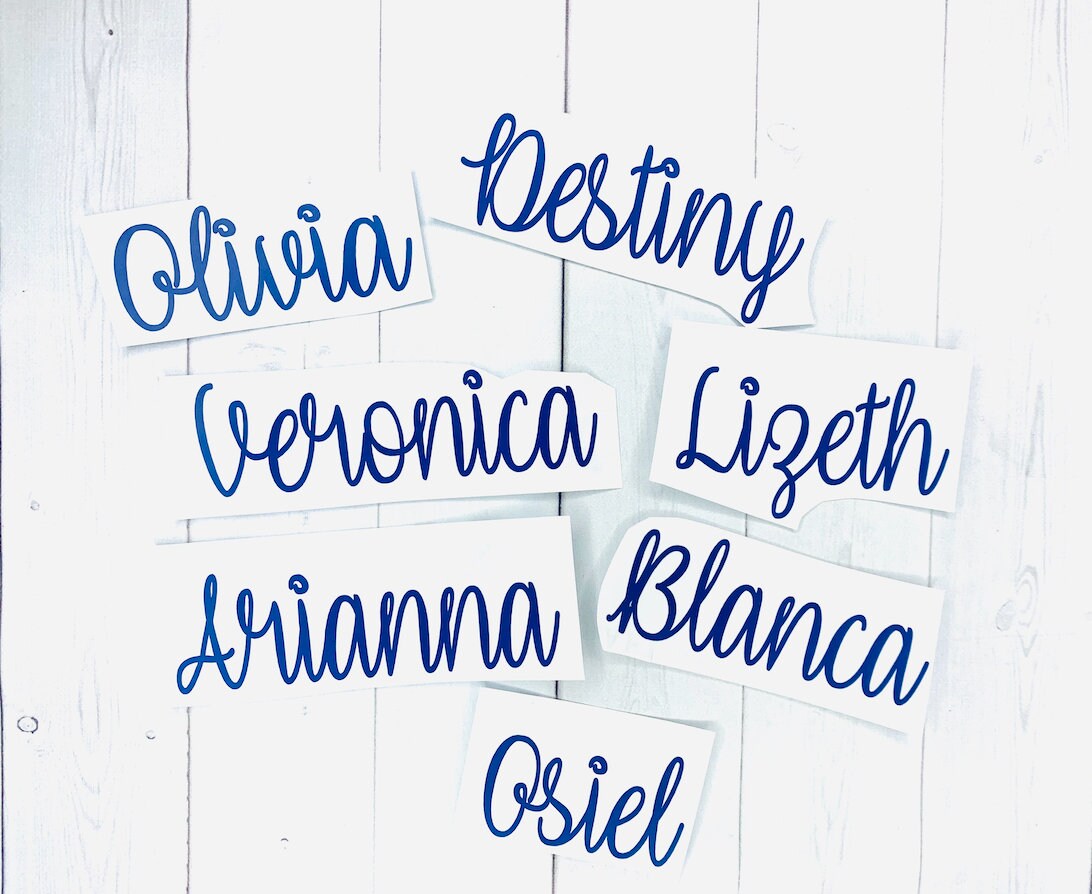 Name Decals Word Decals Phrase Decals Custom Name Decals Etsy