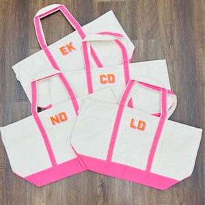 Personalized Tote Bag, Monogram Tote Bag, Canvas Tote Bag, Bridesmaid Gift, Embroidered Tote, Bridal Party Bag, Bachelorette Party Bag