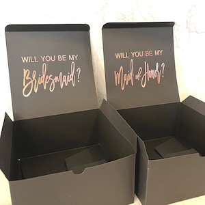 Bridesmaid Gift Box, Bridesmaid Proposal Box, Bridesmaid Gifts Will You Be My Bridesmaid, Maid of Honor Proposal Empty Personalized Gift Box